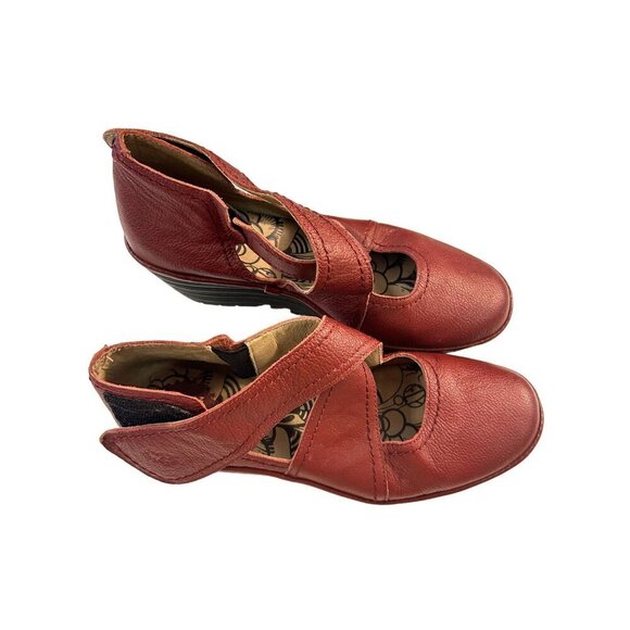 FLY London Women's Yogo Wedge Pump Cherry Mousse 37 US 6.5 7 - Picture 2 of 6